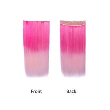 Load image into Gallery viewer, Gradient Color Wig Piece High-temperature Silk Synthetic Hair Women False Hair Piece Wig Straight Hair Hair Clip
