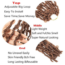 Load image into Gallery viewer, Butterfly Faux Crochet Goddess Braids Wig Looped Distressed Butterfly Soft Locs Crochet Dreadlocks Synthetic Hair Extension
