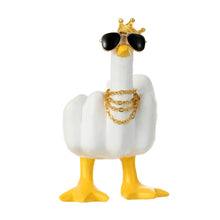 Load image into Gallery viewer, Car Interior Decoration Center Middle Finger Small Duck Sculpture Resin Duck Decorative Figurine Tabletop Duck Ornament for Home Garden Desk
