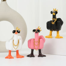 Load image into Gallery viewer, Car Interior Decoration Center Middle Finger Small Duck Sculpture Resin Duck Decorative Figurine Tabletop Duck Ornament for Home Garden Desk
