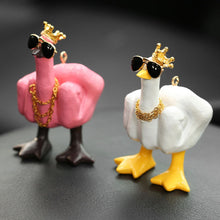 Load image into Gallery viewer, Car Interior Decoration Center Middle Finger Small Duck Sculpture Resin Duck Decorative Figurine Tabletop Duck Ornament for Home Garden Desk
