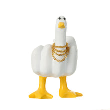 Load image into Gallery viewer, Car Interior Decoration Center Middle Finger Small Duck Sculpture Resin Duck Decorative Figurine Tabletop Duck Ornament for Home Garden Desk
