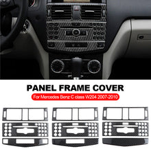 Load image into Gallery viewer, 3Pcs/Set Carbon Fiber Car Center Console Air Outlet Conditioner CD Panel Mid Air Vent Cover Trim For Mercedes Benz C class W204 2007-2010
