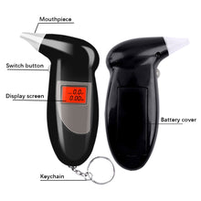 Load image into Gallery viewer, Portable Digital Breath Tester Professional Car Alcohol Breath Tester Breathalyzer Alcohol Detector Lcd Detector Backlight Light
