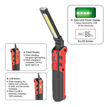 Load image into Gallery viewer, Car Repair COB LED Work Light Dimmable USB Rechargeable LED Flashlight Inspection Lamp With Magnetic Hook Power Bank Torch
