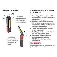 Load image into Gallery viewer, Car Repair COB LED Work Light Dimmable USB Rechargeable LED Flashlight Inspection Lamp With Magnetic Hook Power Bank Torch
