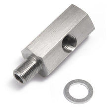 Load image into Gallery viewer, Stainless Steel Side Holes 1/8"NPT Female To 1/4NPT Female Male Oil Pressure Sensor Connector Feed Line Gauge Tee Adapter
