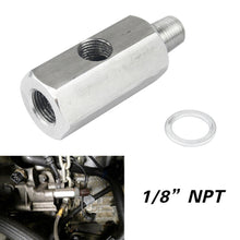 Load image into Gallery viewer, Stainless Steel Side Holes 1/8"NPT Female To 1/4NPT Oil Pressure Sensor Connector Feed Line Gauge Tee Adapter
