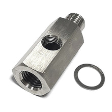 Load image into Gallery viewer, Stainless Steel 1/8"NPT Female To M12 Car Oil Pressure Sensor Connector Joint to NPT Tee Adapter Turbo Accessories Adapter
