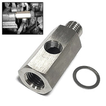 Load image into Gallery viewer, Stainless Steel 1/8"NPT Female To M12 Car Oil Pressure Sensor Connector Joint to NPT Tee Adapter Turbo Accessories Adapter
