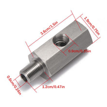 Load image into Gallery viewer, Stainless Steel 1/8"NPT Female To M10 Car Oil Pressure Sensor Connector Joint to NPT Tee Adapter Turbo Accessories Adapter
