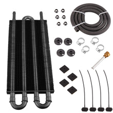 Load image into Gallery viewer, 4 Row Universal Car Oil Cooler Modified Set Aluminum Remote Transmission Oil Cooler Auto-Manual Radiator Converter Kit
