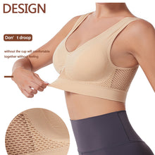 Load image into Gallery viewer, Seamless Mesh Women Sports Bras Fitness Gym Running Underwear Shockproof Bra Breathable without Underwire Bralette 6XL Plus Size Crop Top Yoga Bra S-6XL

