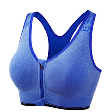 Load image into Gallery viewer, Front Zipper Seamless Sports Women's Bra Sexy Underwear Adjustable Strap S-4XL Running Gym Fitness Brassiere Shockproof Breathable without Underwire Bralette
