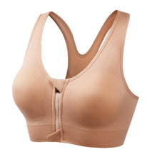 Load image into Gallery viewer, Front Zipper Seamless Sports Women's Bra Sexy Underwear Adjustable Strap S-4XL Running Gym Fitness Brassiere Shockproof Breathable without Underwire Bralette
