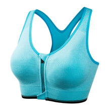 Load image into Gallery viewer, Front Zipper Seamless Sports Women's Bra Sexy Underwear Adjustable Strap S-4XL Running Gym Fitness Brassiere Shockproof Breathable without Underwire Bralette
