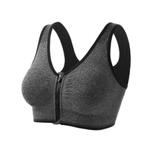 Load image into Gallery viewer, Front Zipper Seamless Sports Women's Bra Sexy Underwear Adjustable Strap S-4XL Running Gym Fitness Brassiere Shockproof Breathable without Underwire Bralette
