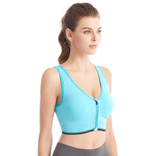 Load image into Gallery viewer, Front Zipper Seamless Sports Women's Bra Sexy Underwear Adjustable Strap S-4XL Running Gym Fitness Brassiere Shockproof Breathable without Underwire Bralette
