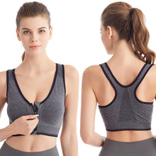 Load image into Gallery viewer, Front Zipper Seamless Sports Women's Bra Sexy Underwear Adjustable Strap S-4XL Running Gym Fitness Brassiere Shockproof Breathable without Underwire Bralette
