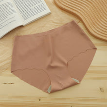 Load image into Gallery viewer, Ice Silk Seamless Candy Plain Fashion Girls Underwear Panties Breathable Briefs For Ladies Snug Comfortable Pure Color Middle Waist underpants Women Clothing
