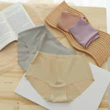 Load image into Gallery viewer, Ice Silk Seamless Candy Plain Fashion Girls Underwear Panties Breathable Briefs For Ladies Snug Comfortable Pure Color Middle Waist underpants Women Clothing
