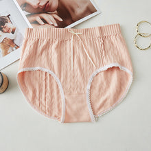Load image into Gallery viewer, Women's Plus Size Underwear Pure Cotton Crotch Sexy Shorts High Waist Bow Seamless Lace Briefs Triangular Breathable Female Panties Underpants
