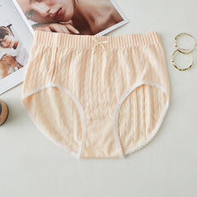 Load image into Gallery viewer, Women's Plus Size Underwear Pure Cotton Crotch Sexy Shorts High Waist Bow Seamless Lace Briefs Triangular Breathable Female Panties Underpants
