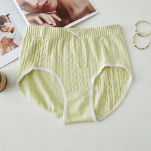 Load image into Gallery viewer, Women's Plus Size Underwear Pure Cotton Crotch Sexy Shorts High Waist Bow Seamless Lace Briefs Triangular Breathable Female Panties Underpants
