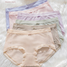 Load image into Gallery viewer, 3pcs Gift Box Packing Middle Waist Modal Women Underwear Breathable Mulberry Silk Panties Bacteriostatic briefs For Ladies Comfortable Female underpants Innerwear
