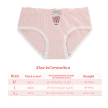 Load image into Gallery viewer, Middle Waist Girls Cute Underwear Cotton Underpants Breathable Female Panties Sweet Seamless Ladies Briefs Innerwear Women Lingerie
