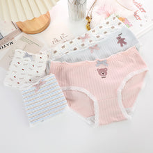 Load image into Gallery viewer, Middle Waist Girls Cute Underwear Cotton Underpants Breathable Female Panties Sweet Seamless Ladies Briefs Innerwear Women Lingerie
