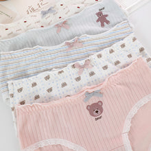 Load image into Gallery viewer, Middle Waist Girls Cute Underwear Cotton Underpants Breathable Female Panties Sweet Seamless Ladies Briefs Innerwear Women Lingerie
