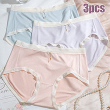 Load image into Gallery viewer, 3pcs Gift Box Packing Middle Waist Women Underwear Breathable Mulberry Silk Panties Bacteriostatic briefs For Ladies Comfortable Female underpants Innerwear
