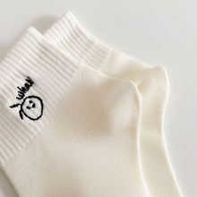 Load image into Gallery viewer, New Style Black &amp; White Design Girls Cute Socks Women Cartoon Fashion Harajuku Short Breathable Sweat Absorption Soft Sock
