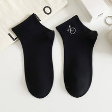 Load image into Gallery viewer, New Style Black &amp; White Design Girls Cute Socks Women Cartoon Fashion Harajuku Short Breathable Sweat Absorption Soft Sock
