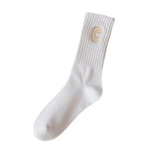 Load image into Gallery viewer, Women's Mid-height Long Tube Warm Cotton Thick Socks Embroidery Letter C Ladies Sports Socks Autumn Winter Korean Fashion Solid Color Harajuku Comfortable Home Sock

