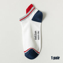 Load image into Gallery viewer, Men Boy Cotton Socks Sports Athletic Mesh Socks Casual Fashion Comfortable Short Breathable Sweat Absorption Soft Ankle Stocking Socks
