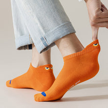 Load image into Gallery viewer, Men Bright Color Devil's Eye Cotton Ankle Socks Athletic Casual Solid Comfortable Breathable Sweat Absorption Sock Street Fashion Sport Travel Running Socks
