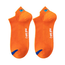 Load image into Gallery viewer, Men Bright Color Devil's Eye Cotton Ankle Socks Athletic Casual Solid Comfortable Breathable Sweat Absorption Sock Street Fashion Sport Travel Running Socks
