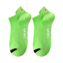 Load image into Gallery viewer, Men Bright Color Devil's Eye Cotton Ankle Socks Athletic Casual Solid Comfortable Breathable Sweat Absorption Sock Street Fashion Sport Travel Running Socks
