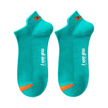 Load image into Gallery viewer, Men Bright Color Devil's Eye Cotton Ankle Socks Athletic Casual Solid Comfortable Breathable Sweat Absorption Sock Street Fashion Sport Travel Running Socks
