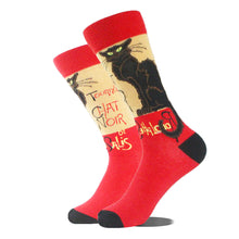 Load image into Gallery viewer, Men Cartoon Animal Midtube Socks Combed Fashion Hip Hop Trend Harajuku Shark Clown Skateboard Oil Painting Colorful Happy Funny Long Cotton Socks
