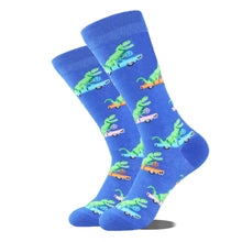 Load image into Gallery viewer, Men Cartoon Animal Midtube Socks Combed Fashion Hip Hop Trend Harajuku Shark Clown Skateboard Oil Painting Colorful Happy Funny Long Cotton Socks
