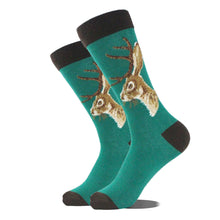 Load image into Gallery viewer, Men Cartoon Animal Midtube Socks Combed Fashion Hip Hop Trend Harajuku Shark Clown Skateboard Oil Painting Colorful Happy Funny Long Cotton Socks
