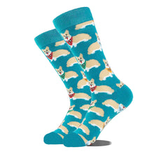 Load image into Gallery viewer, Men Cartoon Animal Midtube Socks Combed Fashion Hip Hop Trend Harajuku Shark Clown Skateboard Oil Painting Colorful Happy Funny Long Cotton Socks

