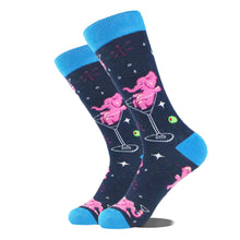 Load image into Gallery viewer, Men Cartoon Animal Midtube Socks Combed Fashion Hip Hop Trend Harajuku Shark Clown Skateboard Oil Painting Colorful Happy Funny Long Cotton Socks
