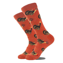 Load image into Gallery viewer, Men Cartoon Animal Midtube Socks Combed Fashion Hip Hop Trend Harajuku Shark Clown Skateboard Oil Painting Colorful Happy Funny Long Cotton Socks
