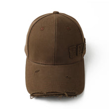 Load image into Gallery viewer, High-quality Adjustable Hat Casual Outdoor Plain Baseball Unisex Cap Men Hole Damage Style Letter Hard-top Street Trend Cool Cap Sun Hat Peaked Cap
