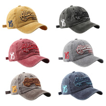 Load image into Gallery viewer, Adjustable Antique Finish and Water-washing Finish Hat Letter Embroidery Casual Outdoor Baseball Unisex Cap Men Street Trend Cool Cap Sun Hat Peaked Cap
