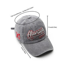 Load image into Gallery viewer, Adjustable Antique Finish and Water-washing Finish Hat Letter Embroidery Casual Outdoor Baseball Unisex Cap Men Street Trend Cool Cap Sun Hat Peaked Cap
